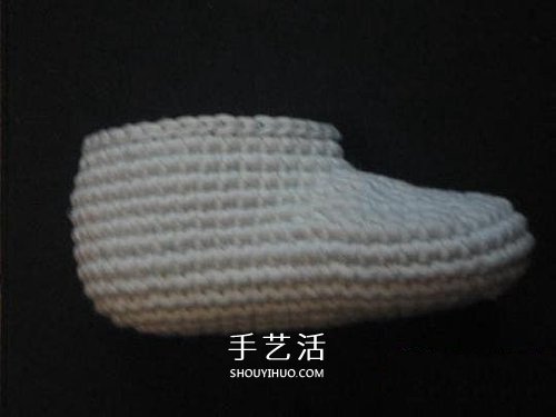 宝宝保暖毛线鞋的编法 手工编织婴儿鞋图解 -  www.shouyihuo.com