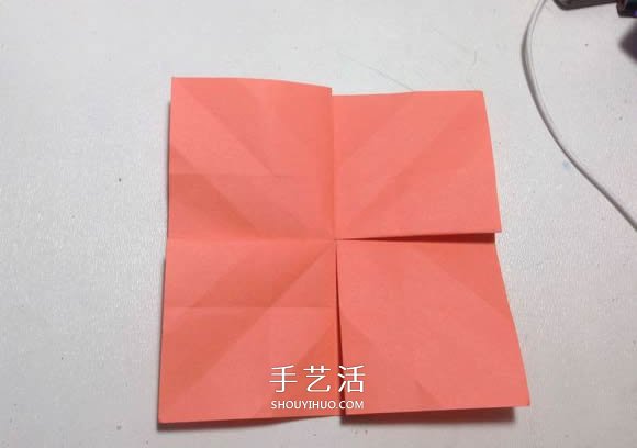 怎么折纸月季花的方法 手工月季花的折法图解 -  www.shouyihuo.com