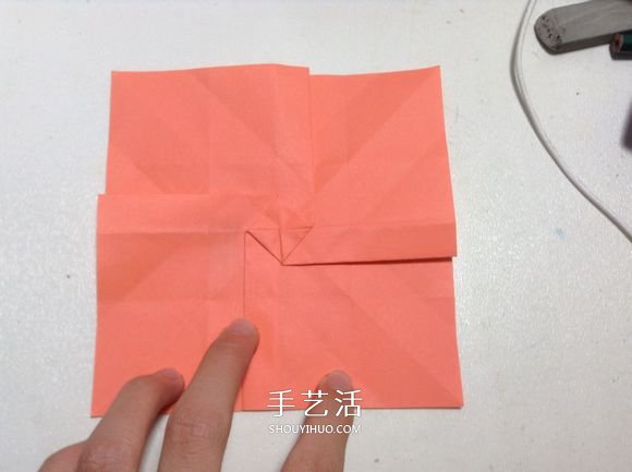 怎么折纸月季花的方法 手工月季花的折法图解 -  www.shouyihuo.com