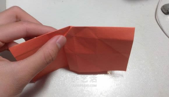 怎么折纸月季花的方法 手工月季花的折法图解 -  www.shouyihuo.com
