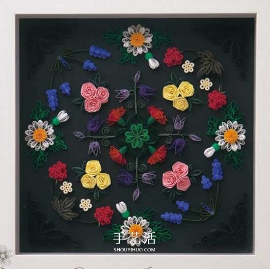 简直美炸了！手工立体卷纸花作品图片大全 -  www.shouyihuo.com