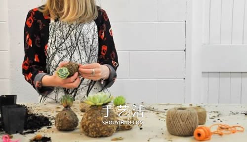 别浪费钱买花盆！用绳子就可以种出美丽多肉 -  www.shouyihuo.com