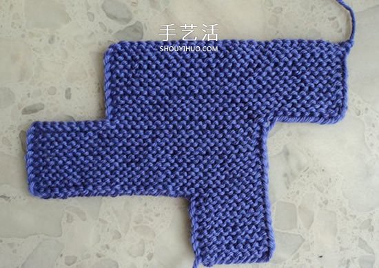 两种毛线搭配 手工编织漂亮地板鞋的织法图解 -  www.shouyihuo.com