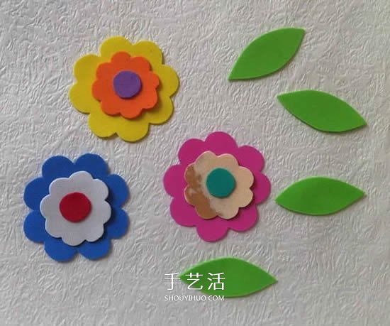 用海绵纸做母亲节贺卡 手工漂亮花朵卡片DIY -  www.shouyihuo.com