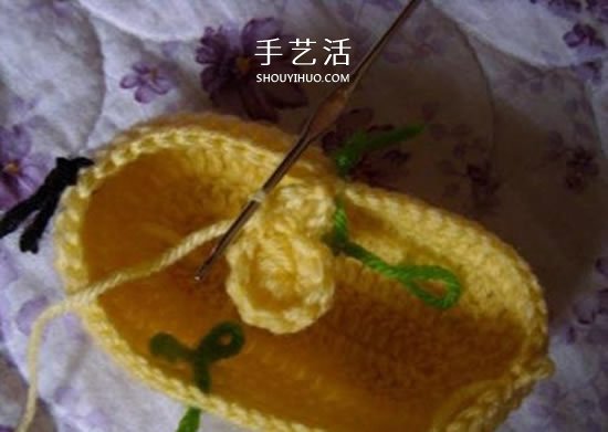 婴儿毛线保暖鞋子的织法 单色就已经很好看！ -  www.shouyihuo.com