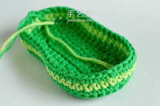 给脚踝也提供保暖！简洁好看宝宝毛线鞋织法 -  www.shouyihuo.com