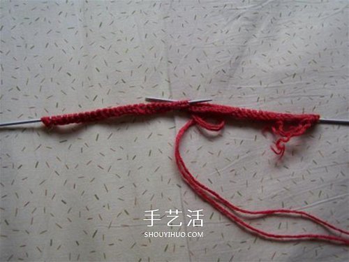 用棒针平针手工编织保暖拖鞋的方法图解 -  www.shouyihuo.com