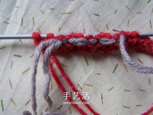 用棒针平针手工编织保暖拖鞋的方法图解 -  www.shouyihuo.com