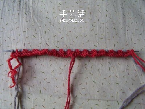 用棒针平针手工编织保暖拖鞋的方法图解 -  www.shouyihuo.com