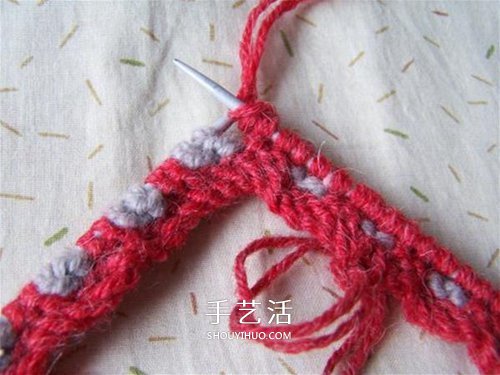 用棒针平针手工编织保暖拖鞋的方法图解 -  www.shouyihuo.com