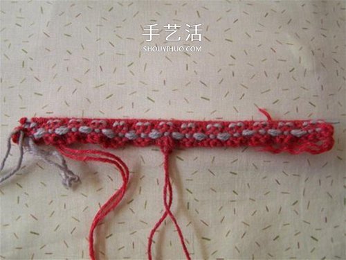 用棒针平针手工编织保暖拖鞋的方法图解 -  www.shouyihuo.com