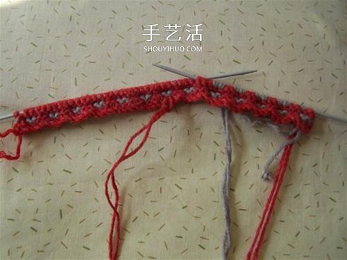 用棒针平针手工编织保暖拖鞋的方法图解 -  www.shouyihuo.com