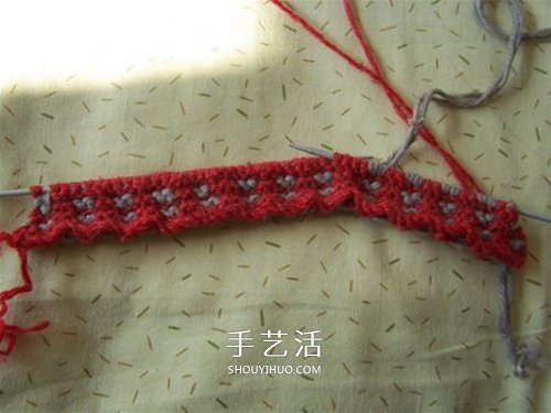 用棒针平针手工编织保暖拖鞋的方法图解 -  www.shouyihuo.com