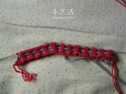 用棒针平针手工编织保暖拖鞋的方法图解 -  www.shouyihuo.com
