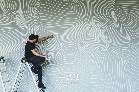 胶带就是我的画笔！用胶带粘贴而成的街头涂鸦 -  www.shouyihuo.com