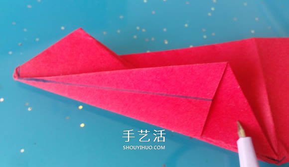 自带翅膀会飞的心 手工折爱心翅膀的折法图解 -  www.shouyihuo.com