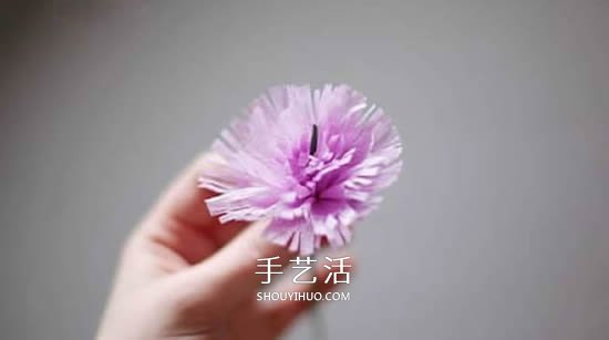 母亲节纸花手工制作 皱纹纸做康乃馨的教程 -  www.shouyihuo.com