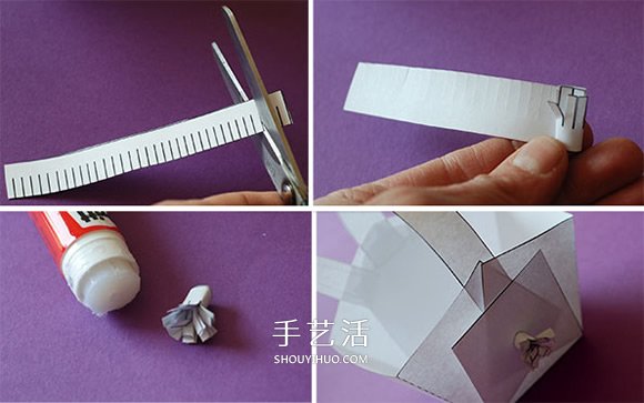 小兔子篮子手工制作 用彩纸做动物纸篮的方法 -  www.shouyihuo.com