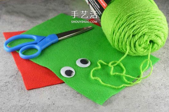 毛线小青蛙手工制作 幼儿做毛线球青蛙的方法 -  www.shouyihuo.com