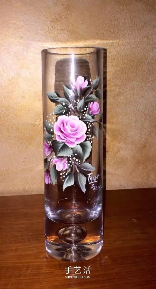 彩绘酒瓶创意手工图片 丙烯手绘玻璃瓶DIY -  www.shouyihuo.com