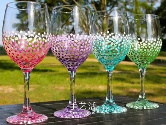 彩绘酒瓶创意手工图片 丙烯手绘玻璃瓶DIY -  www.shouyihuo.com
