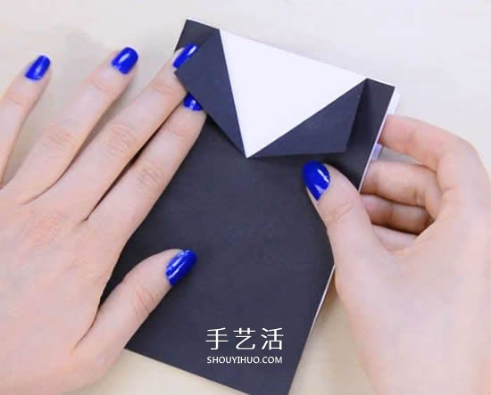 有趣的父亲节卡片DIY制作 穿黑西装打领结！ -  www.shouyihuo.com