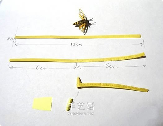 手工衍纸蜜蜂教程图解 怎么用衍纸制作小蜜蜂 -  www.shouyihuo.com