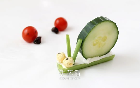 简单蔬菜昆虫的做法 蜻蜓蜗牛用蔬菜做教程 -  www.shouyihuo.com