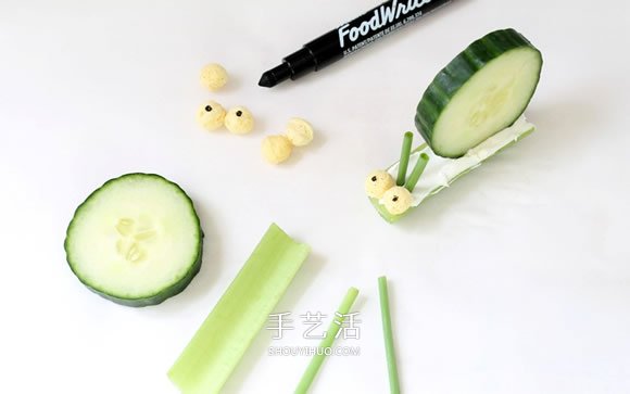 简单蔬菜昆虫的做法 蜻蜓蜗牛用蔬菜做教程 -  www.shouyihuo.com