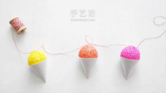 最适合夏天！创意冰激凌挂饰DIY制作教程 -  www.shouyihuo.com
