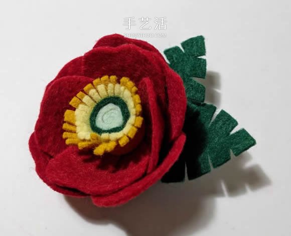 超多毛毡布花的制作方法 DIY美丽的花环头饰 -  www.shouyihuo.com