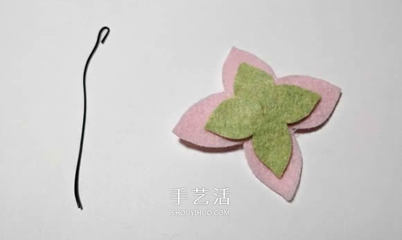 超多毛毡布花的制作方法 DIY美丽的花环头饰 -  www.shouyihuo.com
