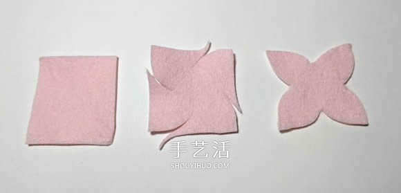 超多毛毡布花的制作方法 DIY美丽的花环头饰 -  www.shouyihuo.com