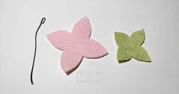 超多毛毡布花的制作方法 DIY美丽的花环头饰 -  www.shouyihuo.com