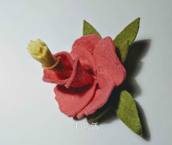 超多毛毡布花的制作方法 DIY美丽的花环头饰 -  www.shouyihuo.com