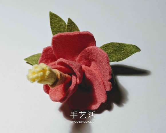 超多毛毡布花的制作方法 DIY美丽的花环头饰 -  www.shouyihuo.com