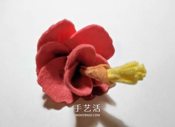 超多毛毡布花的制作方法 DIY美丽的花环头饰 -  www.shouyihuo.com