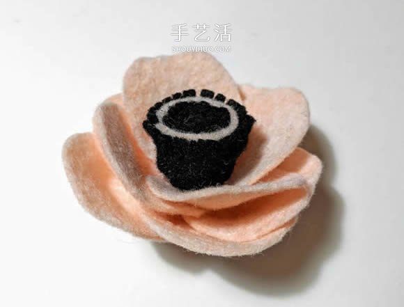 超多毛毡布花的制作方法 DIY美丽的花环头饰 -  www.shouyihuo.com
