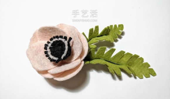 超多毛毡布花的制作方法 DIY美丽的花环头饰 -  www.shouyihuo.com