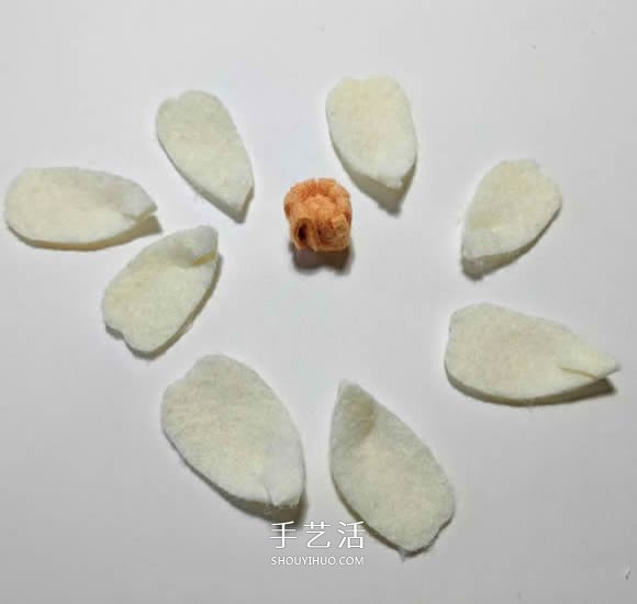 超多毛毡布花的制作方法 DIY美丽的花环头饰 -  www.shouyihuo.com