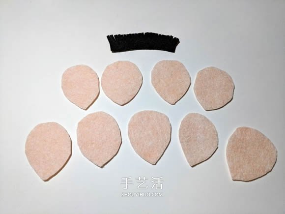 超多毛毡布花的制作方法 DIY美丽的花环头饰 -  www.shouyihuo.com