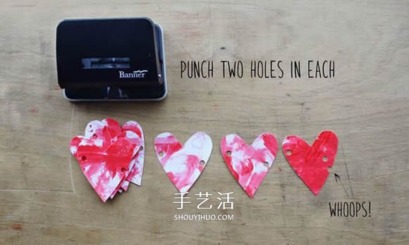 代表爱和感恩！简单又漂亮卡纸爱心挂饰制作 -  www.shouyihuo.com