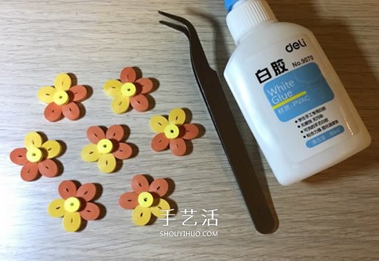 衍纸五瓣花的基础入门手工制作教程 -  www.shouyihuo.com