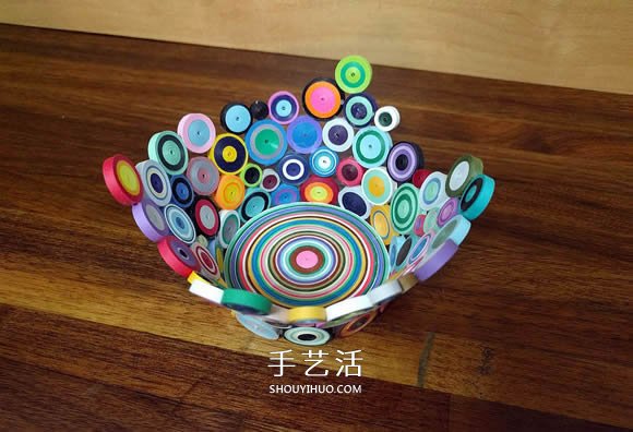 衍纸碗手工制作 精美时尚的装饰摆件！ -  www.shouyihuo.com
