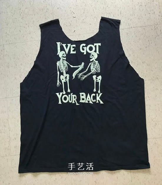 不用手缝！用旧T恤制作购物手提袋的方法 -  www.shouyihuo.com