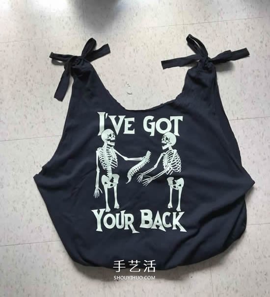 不用手缝！用旧T恤制作购物手提袋的方法 -  www.shouyihuo.com