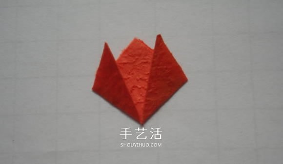 最简单折纸郁金香贴画的制作方法图解 -  www.shouyihuo.com