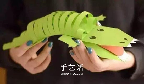幼儿园手工制作卡纸鳄鱼的方法 简单又好玩！ -  www.shouyihuo.com