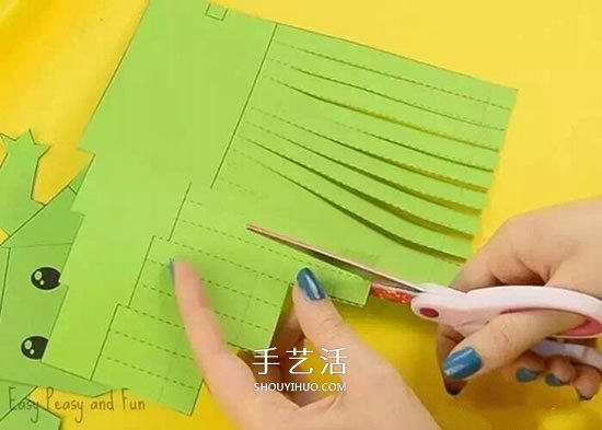 幼儿园手工制作卡纸鳄鱼的方法 简单又好玩！ -  www.shouyihuo.com