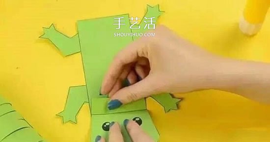 幼儿园手工制作卡纸鳄鱼的方法 简单又好玩！ -  www.shouyihuo.com
